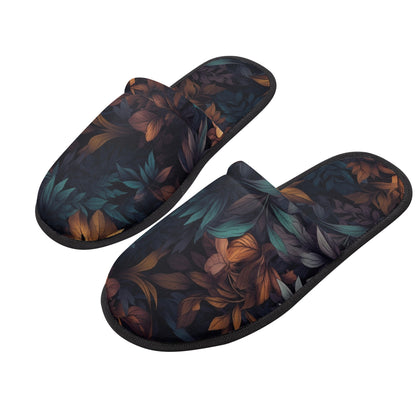 Neduz Designs Unisex Fall Leaves Plush Slippers - Lightweight, Non-Slip, Cozy Footwear for All Occasions