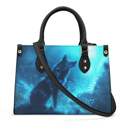 Neduz Enchanted Forest Wolf Spirit PU Handbag - Luxury Womens Handbag with Shoulder Strap