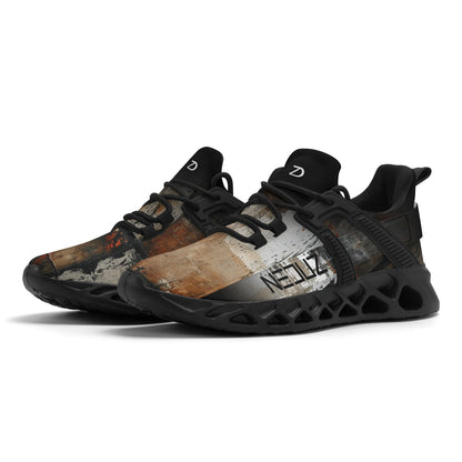 Neduz Artified Elastic Sport Sneakers – Abstract Grunge Art