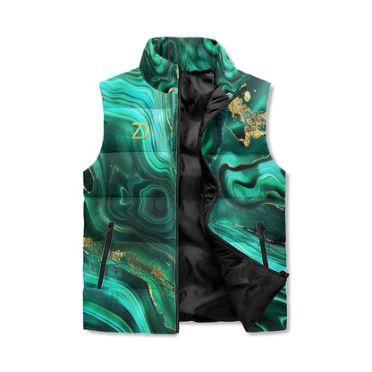 Neduz Malachite Unisex Lightweight Stand Collar Zip Up Puffer Vest