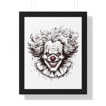 Neduz Dark Lore Clown Framed Vertical Poster: Add a Touch of Terror to Your Walls