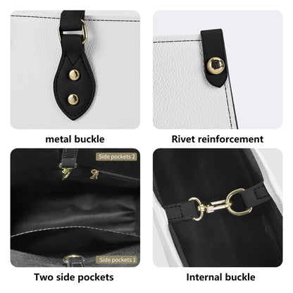 Neduz Designs Luxury PU Leather Handbag - Fall Leaves Print, Elegant Womens Tote for Daily Use