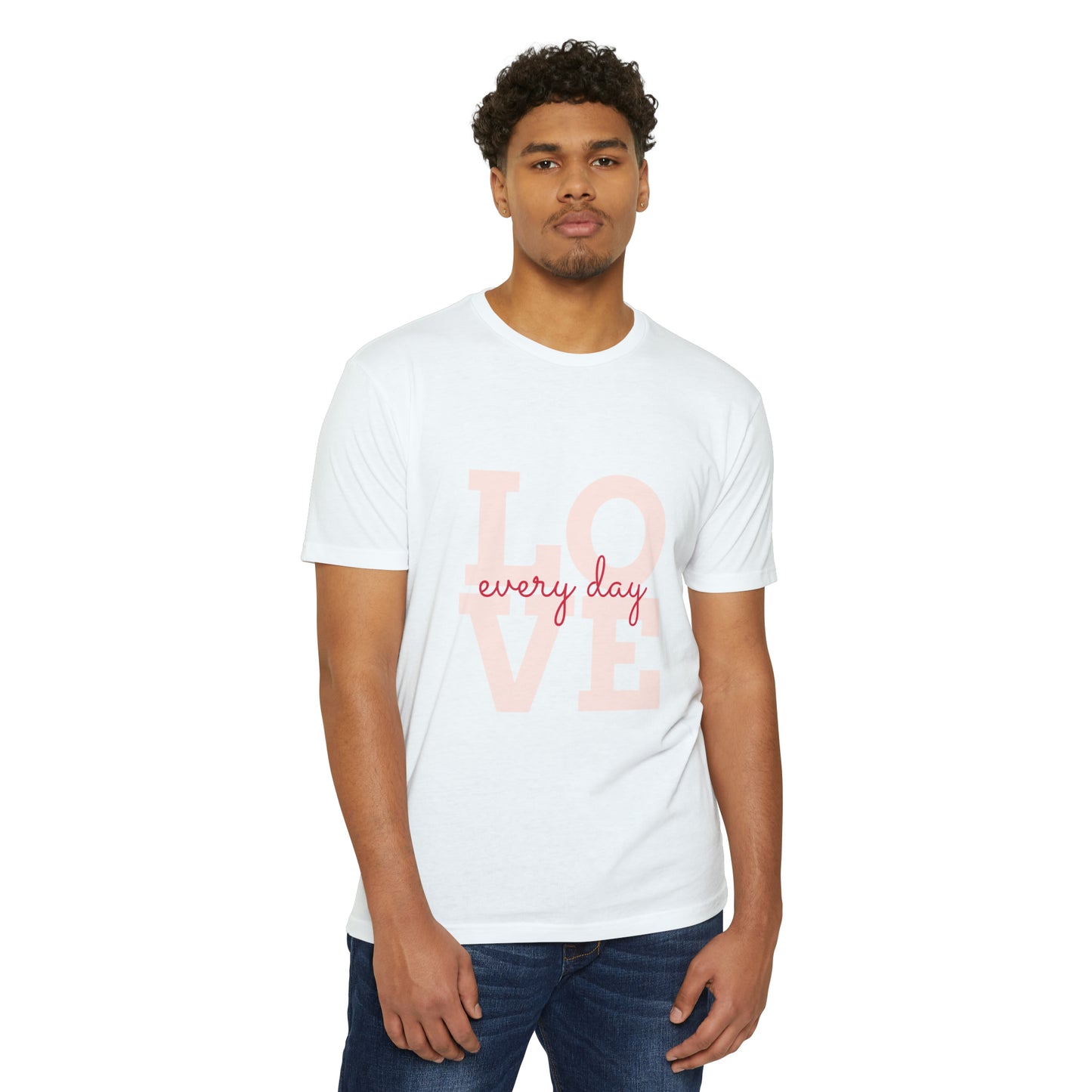 Neduz Love Every Day Unisex CVC Jersey Tee - Soft & Durable Blend for All Styles