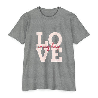 Neduz Love Every Day Unisex CVC Jersey Tee - Soft & Durable Blend for All Styles