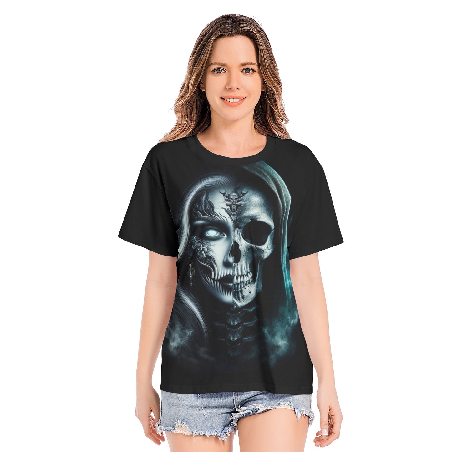 Dark Lore Facade T-Shirt - Unisex Cotton Tee with Two-Faced Print