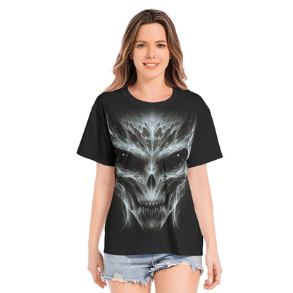 Extraterrestrial Specter Tee - Unisex Cotton T-Shirt with Alien Print