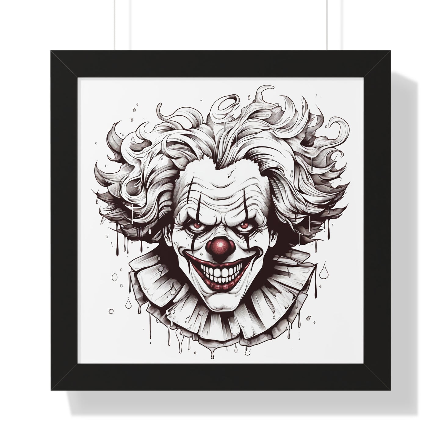 Neduz Dark Lore Clown Framed Vertical Poster: Add a Touch of Terror to Your Walls