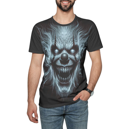 Terrifying Clown Tee - Unisex Cotton T-Shirt with Spectral Clown Print