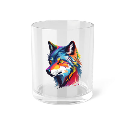 Neduz Designs Animals Collection Vivid Colorful Wolf Bar Glass - Classy and Durable