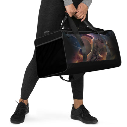Neduz Sinus Duffle Bag - Versatile Polyester Travel & Gym Bag with Multiple Pockets and Padded Strap