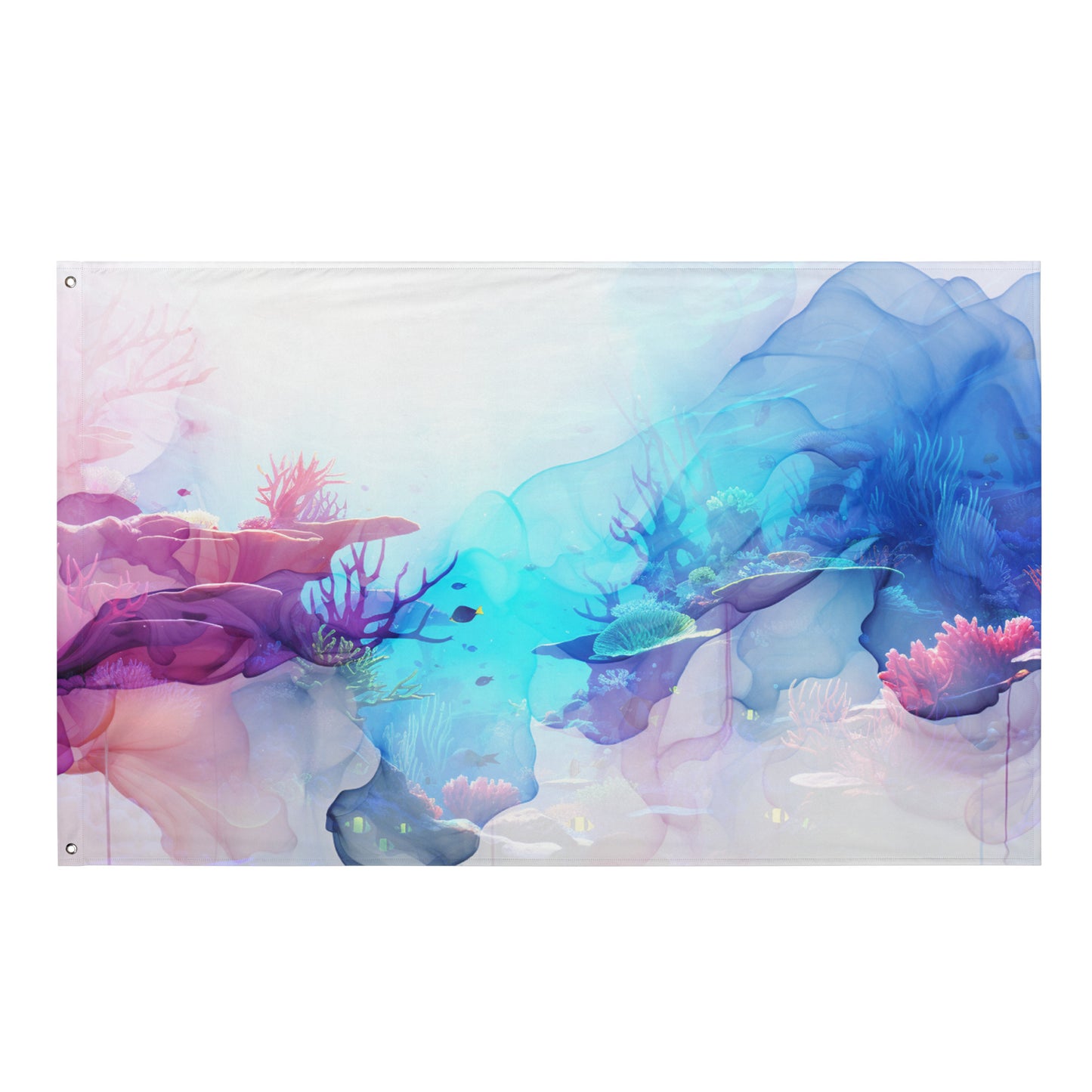 Vivid Dreams Coral Reef Wall Flag - Dreamscape Collection by Neduz Designs