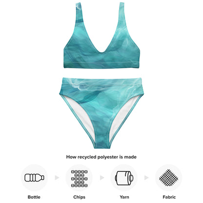 Neduz Elements Flow Aquatic Smoke Recycled high-waisted bikini