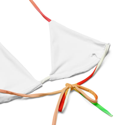 Neduz Rengarenk Dalgalar | UPF 50+ ile Çevre Dostu Geri Dönüşümlü Dolgulu String Bikini Üstü