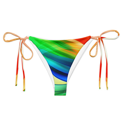 Neduz Colorful Waves UPF 50+ Çevre Dostu Geri Dönüşümlü String Bikini Altı