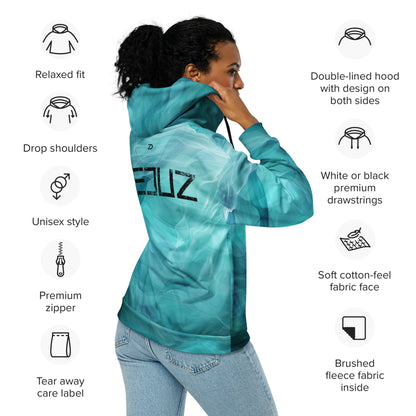 Neduz Elements Flow Aquatic Smoke Unisex zip hoodie