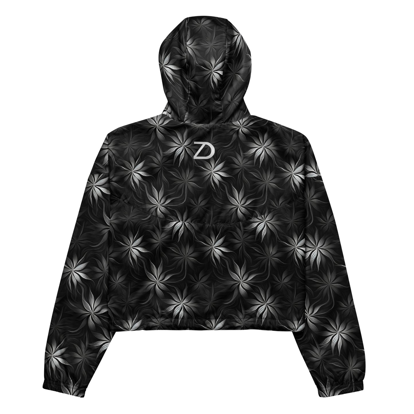 Neduz Dark White Flora Women’s cropped windbreaker