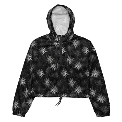 Neduz Dark White Flora Women’s cropped windbreaker