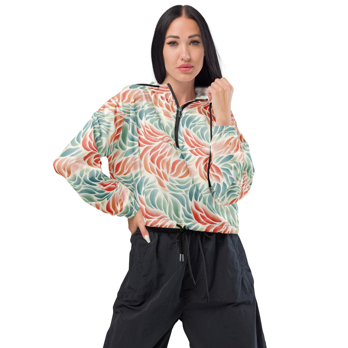 Neduz Leaves Women’s cropped windbreaker