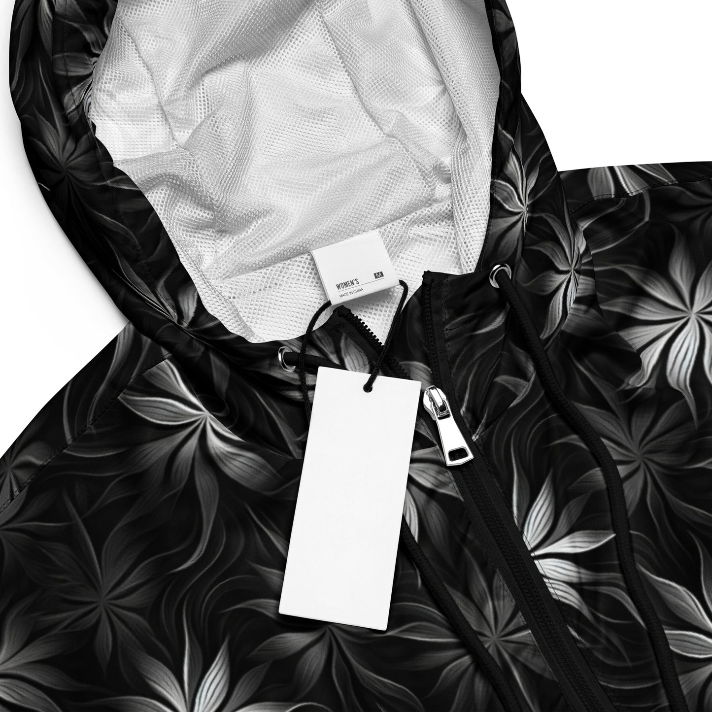 Neduz Dark White Flora Women’s cropped windbreaker