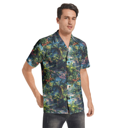 Neduz Men's Tropical Oasis Short Sleeve Shirt