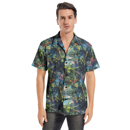 Neduz Men's Tropical Oasis Short Sleeve Shirt