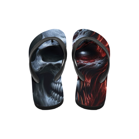 Deathmonic Spectral Skull & Demon Flip Flops - Neduz Dark Lore Collection