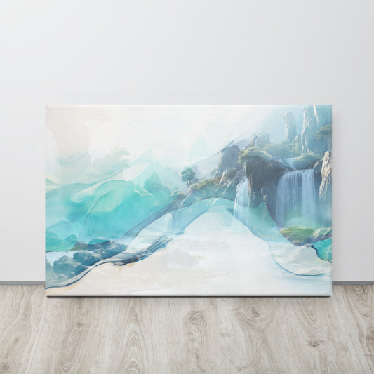 Vivid Dreams Waterfalls Canvas Print - Dreamscape Collection by Neduz Designs