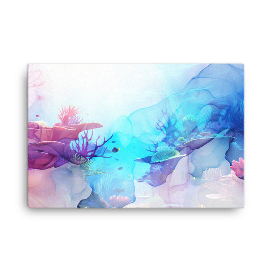 Vivid Dreams Coral Reef Canvas Print - Dreamscape Collection by Neduz Designs