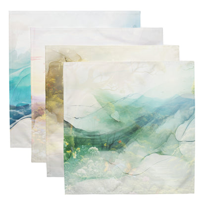 Vivid Dreams Nature Cloth Napkin Set - Dreamscape Collection by Neduz Designs