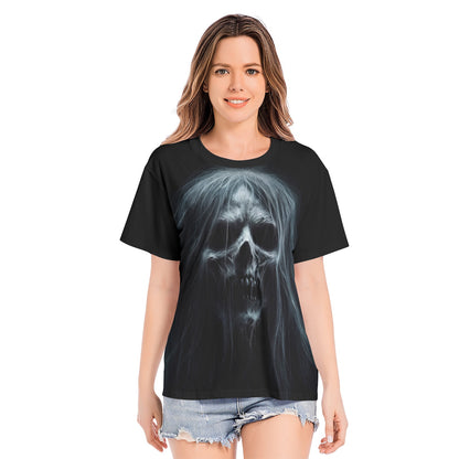 Spectral Revenant Tee - Unisex Cotton T-Shirt with Ghostly Print