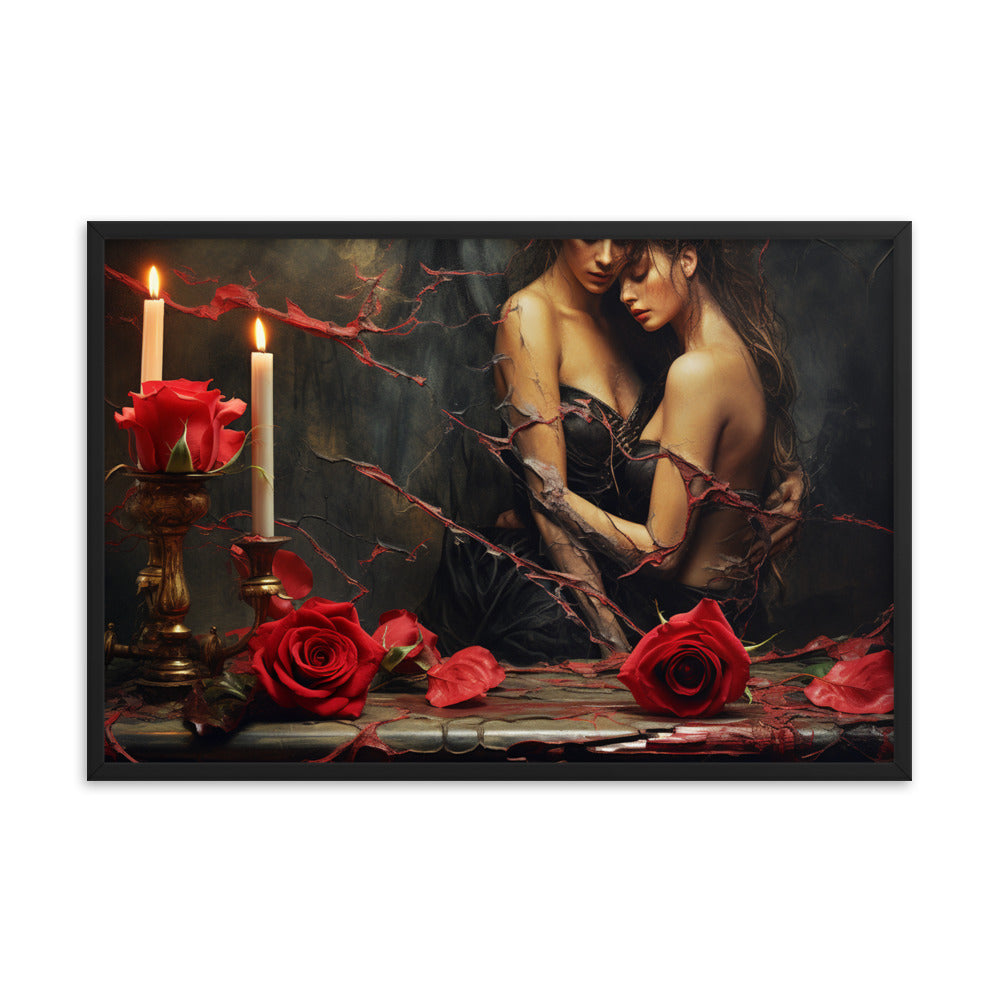 Gothic Artwork Print | Gothic Love Framed Poster | Neduz Wall Decor