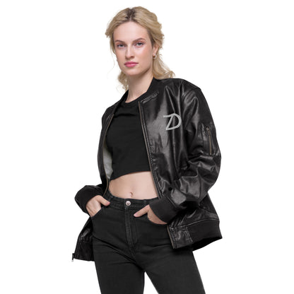 Neduz Leather Bomber Jacket