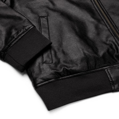 Neduz Leather Bomber Jacket