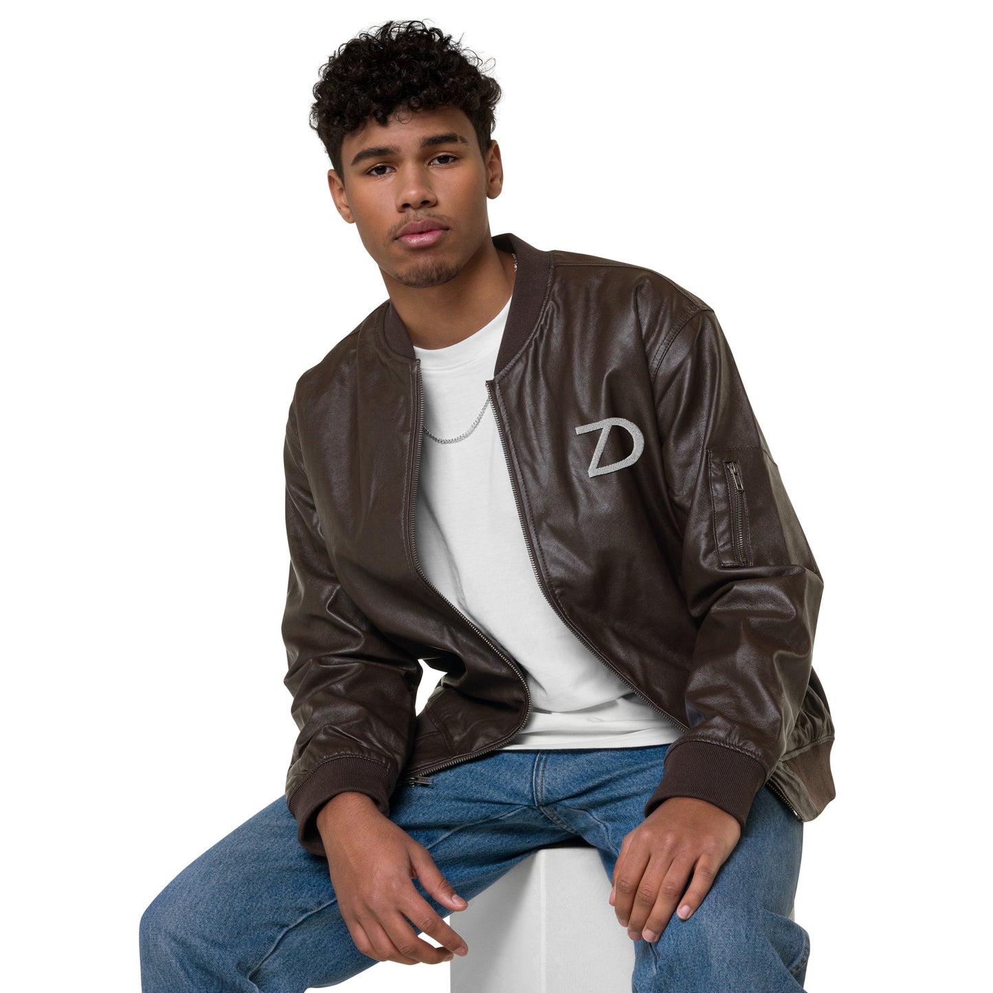 Neduz Leather Bomber Jacket