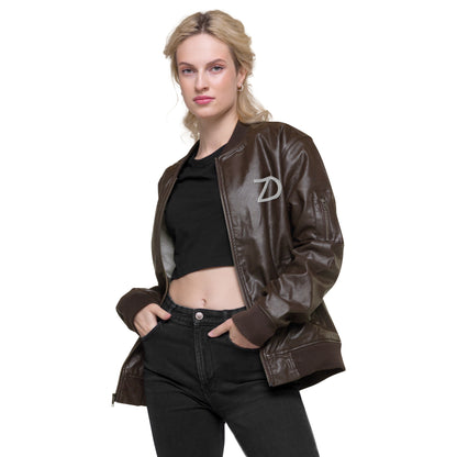 Neduz Leather Bomber Jacket