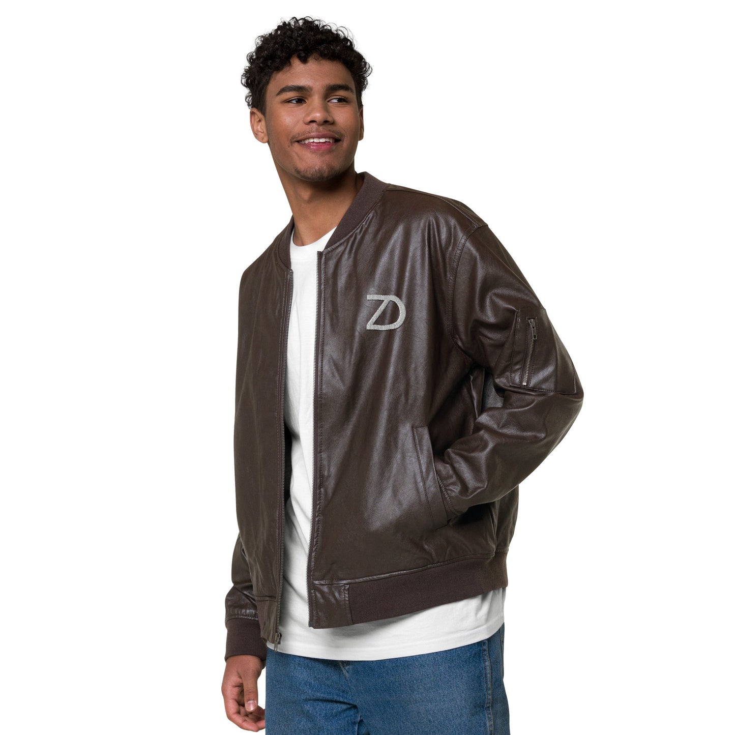 Neduz Leather Bomber Jacket