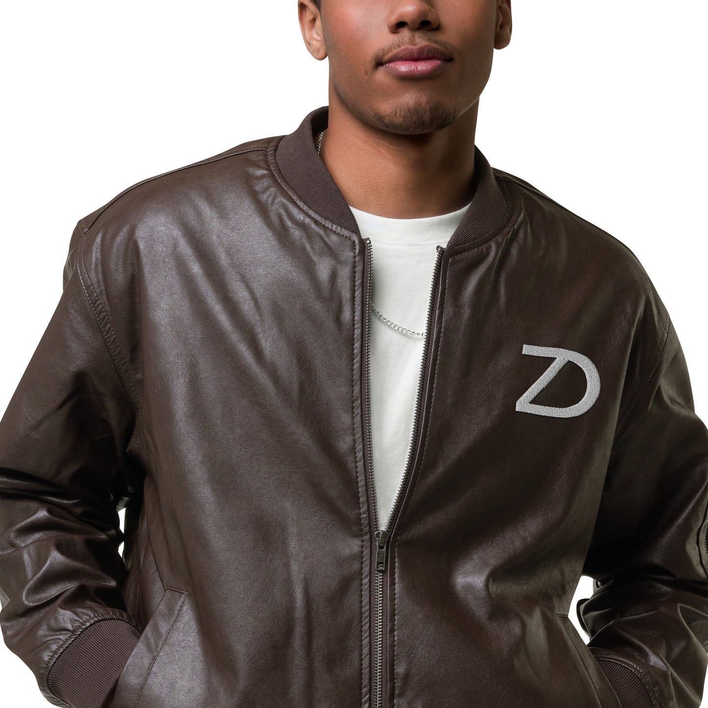 Neduz Leather Bomber Jacket