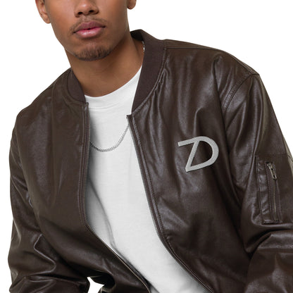 Neduz Leather Bomber Jacket