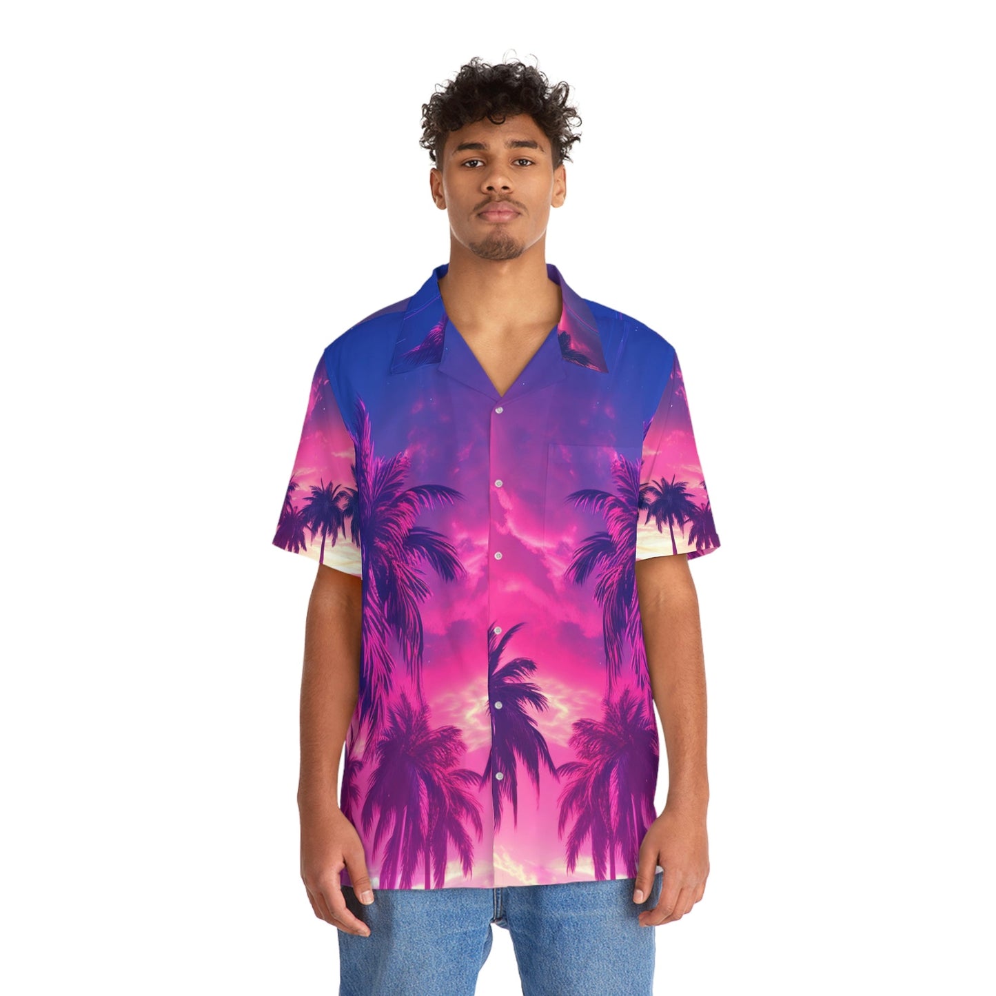 3 Miami Dreams Men’s Hawaiian Shirt by Neduz Designs