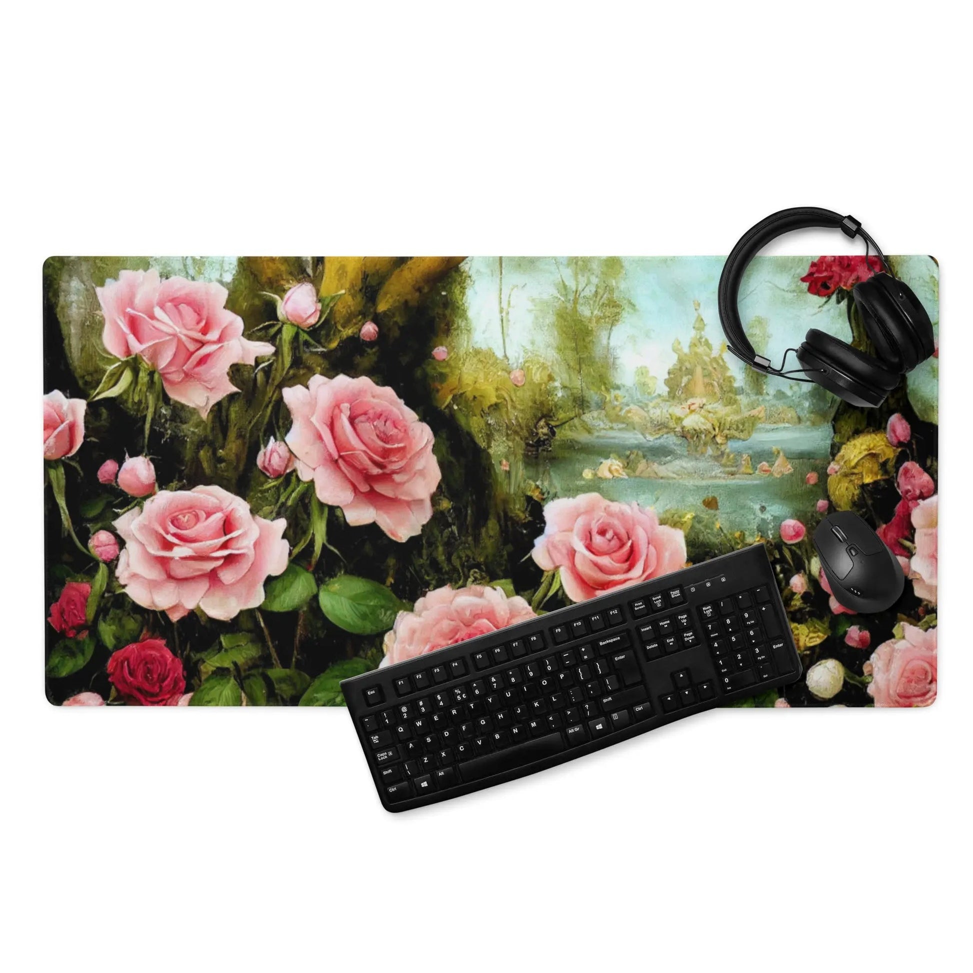 36″×18″ 1 Neduz Artified Rose Garden XXL Gaming Mouse Pad