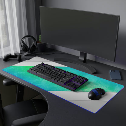 7 Neduz Beach Water LED Gaming Mouse Pad with Clean Steel