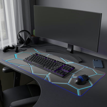 6 Neduz Blue Cracks LED Gaming Mouse Pad with 14 Different