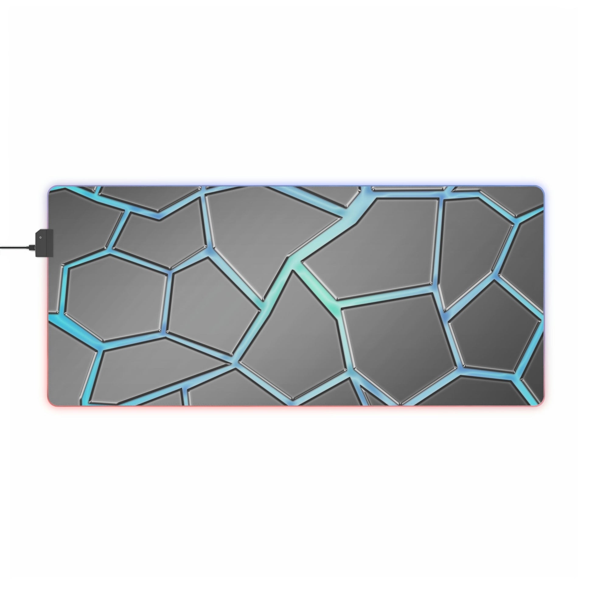 35.4 x 15.7 / Rectangle 1 Neduz Blue Cracks LED Gaming Mouse