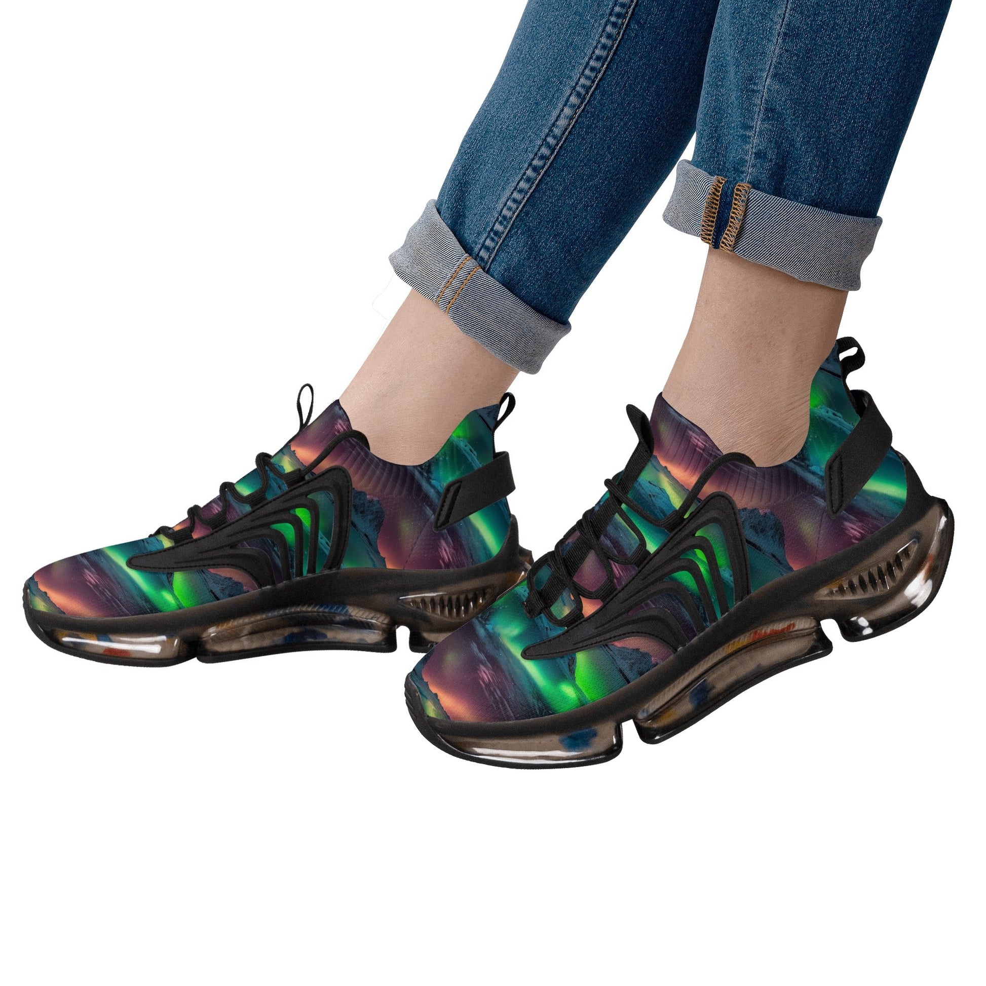10 Neduz Designs Aurora Womens Air Heel React Sneakers