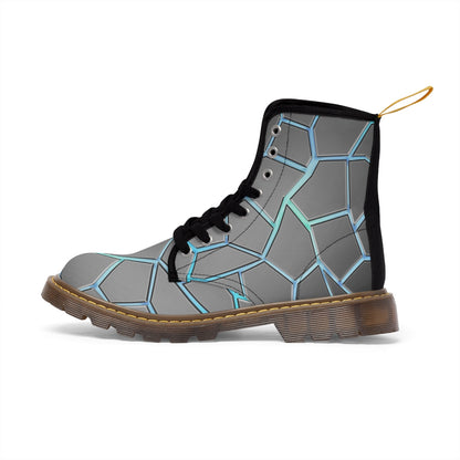 13 Neduz Designs Incept Blue Cracks Men’s Canvas Boots