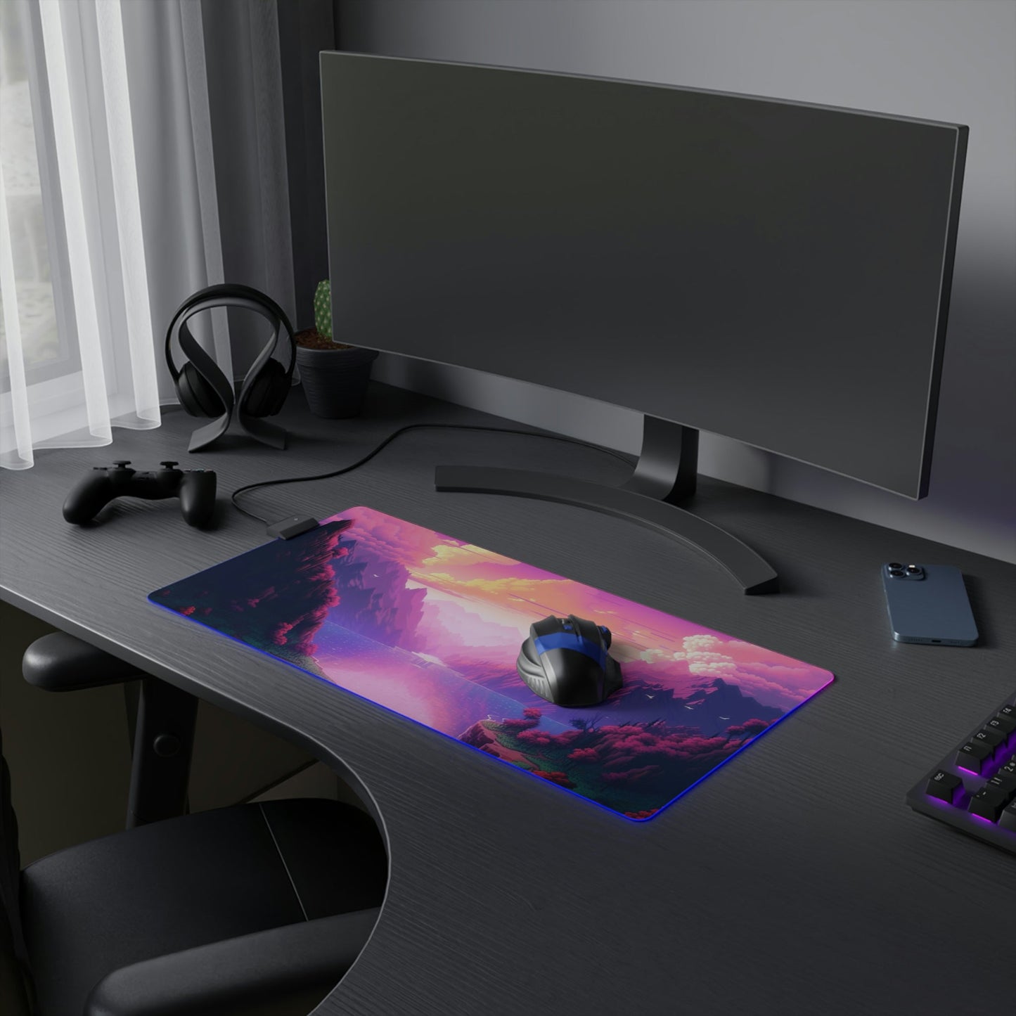 13 Neduz Loch PinkWorld LED Gaming Mouse Pad with 14