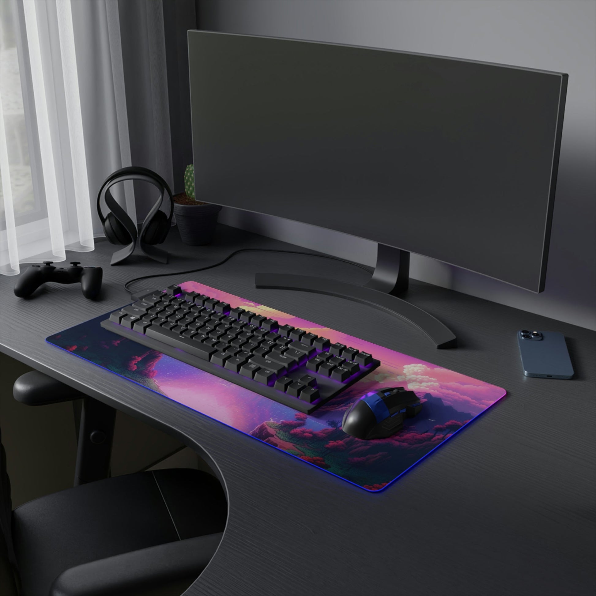 20 Neduz Loch PinkWorld LED Gaming Mouse Pad with 14