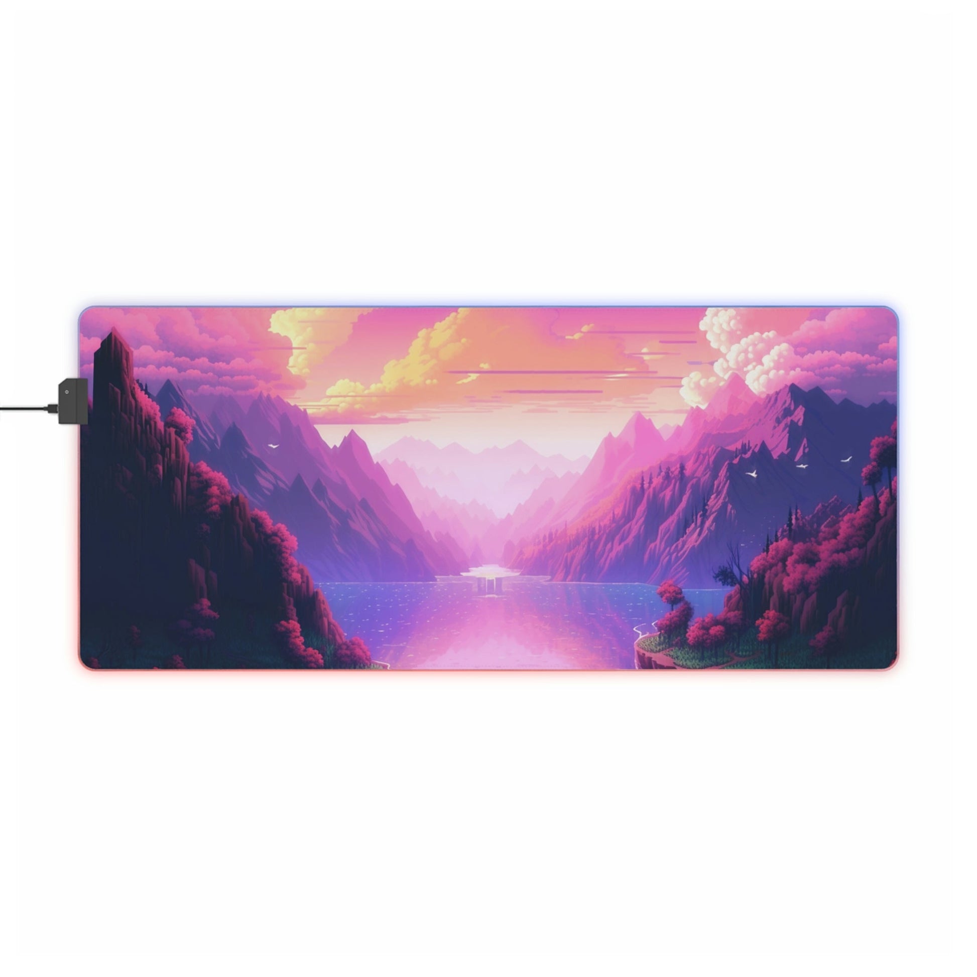 2 Neduz Loch PinkWorld LED Gaming Mouse Pad with 14