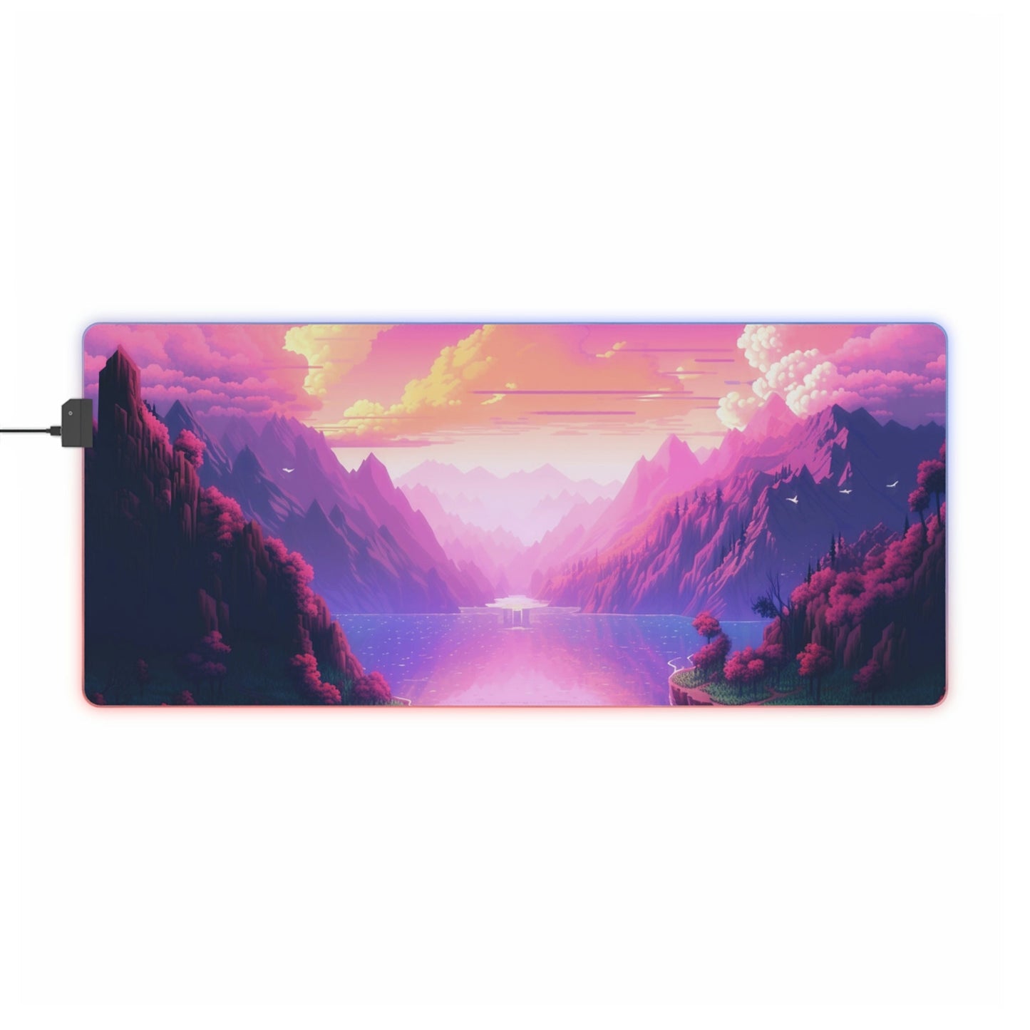 2 Neduz Loch PinkWorld LED Gaming Mouse Pad with 14