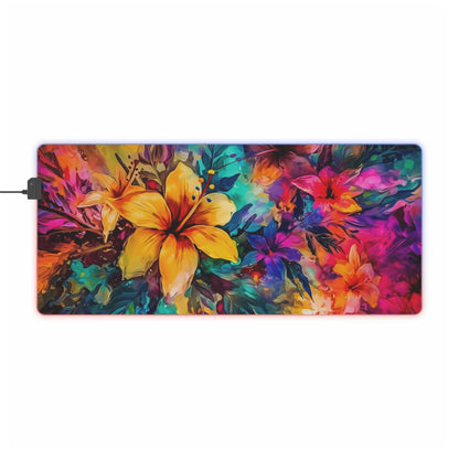 2 Neduz Mesmerizing Flowers LED Gaming Mouse Pad with 14